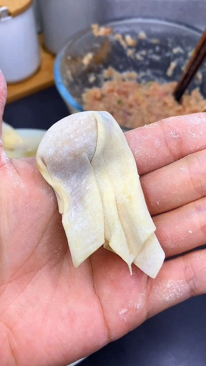包馄饨最快最简单的手法,一学就会!
