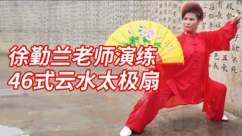 徐勤兰老师演练糅合陈拳精华的46式云水太极扇，美得让人心醉。