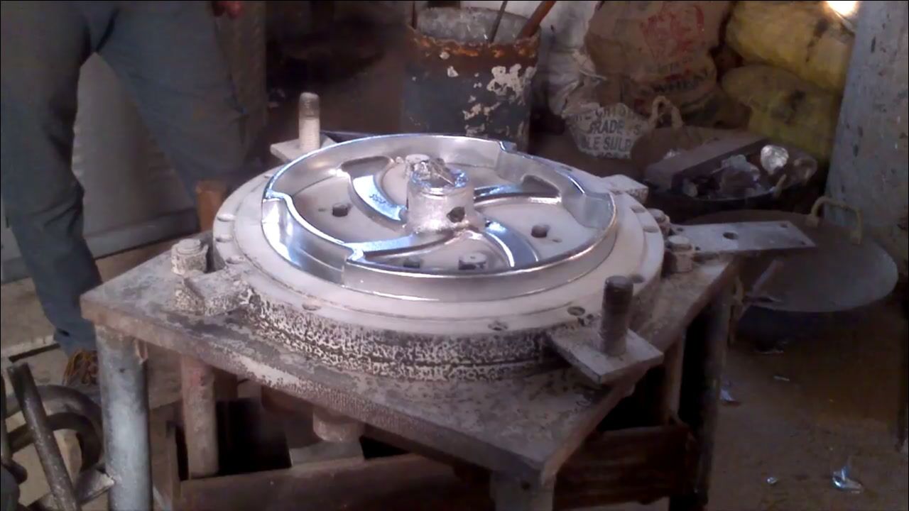 铝合金车圈毛坯铸造,造型有点独特,用在哪里的