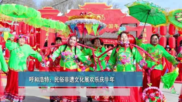 呼和浩特:民俗非遗文化展欢乐庆牛年