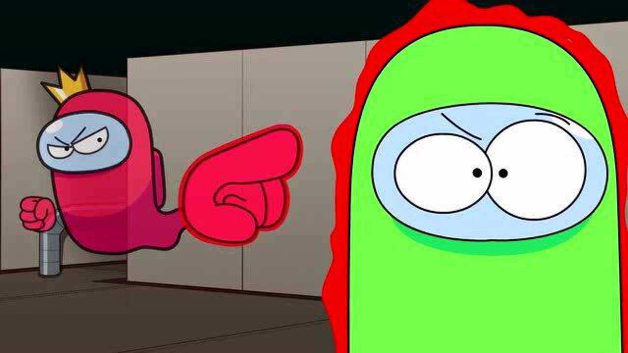 amongus在我们之间内鬼杀的游戏动画中的耍酷