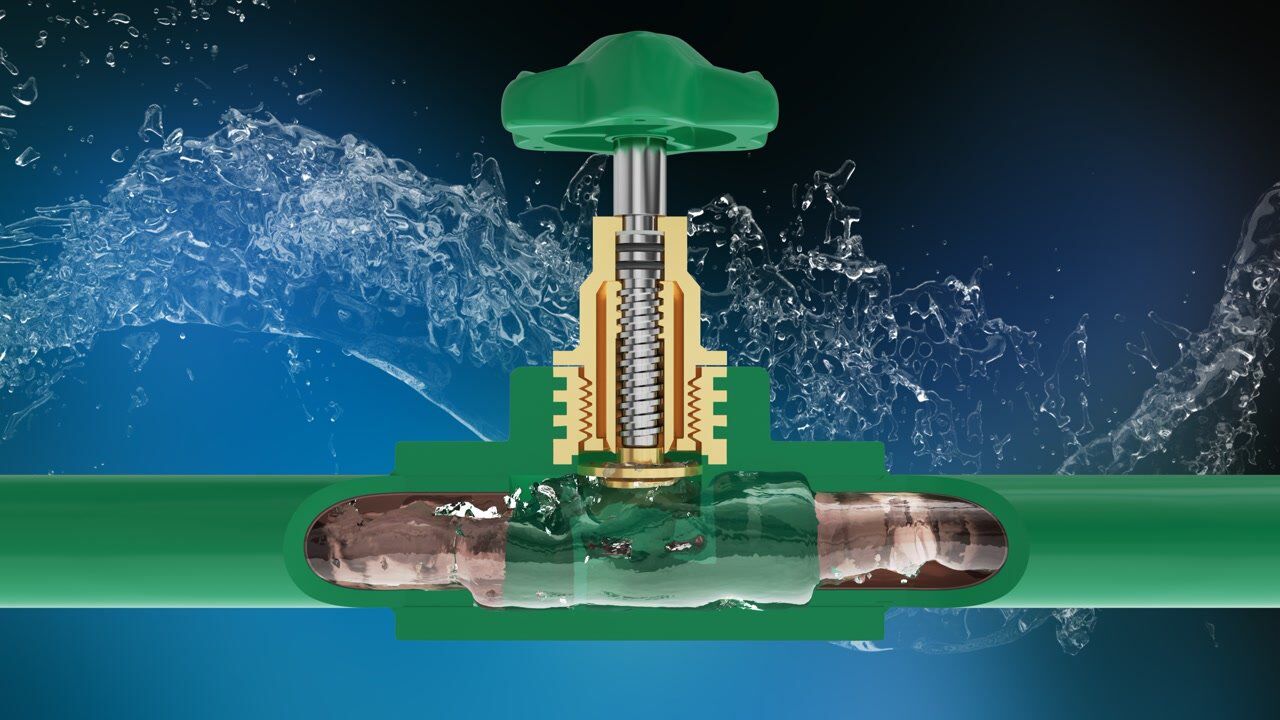 截止阀内部结构,运行原理三维动画