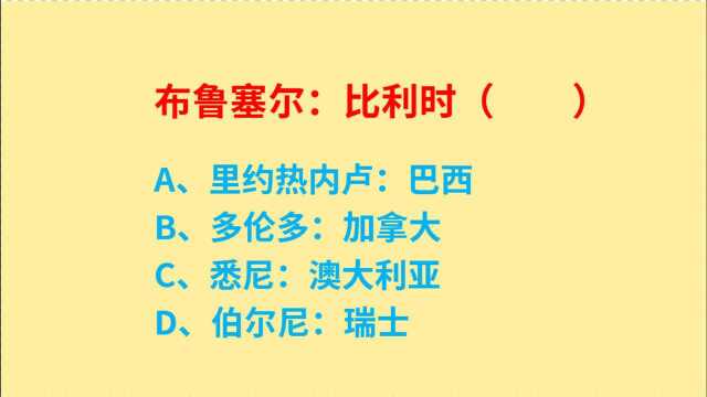 公务员考试,布鲁塞尔和比利时什么关系?巴西、瑞士、加拿大咋选