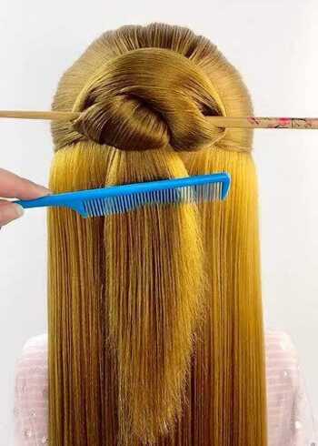 教你用一根筷子扎头发就是这么简单