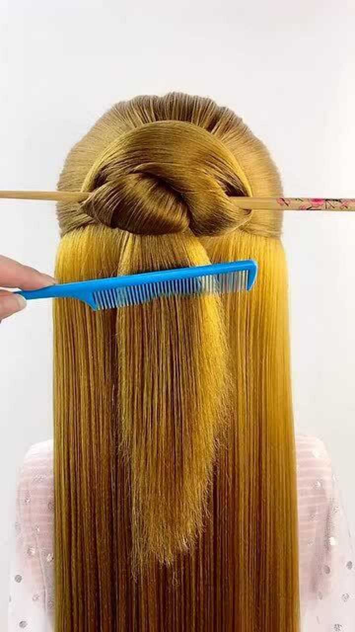 教你用一根筷子扎头发就是这么简单