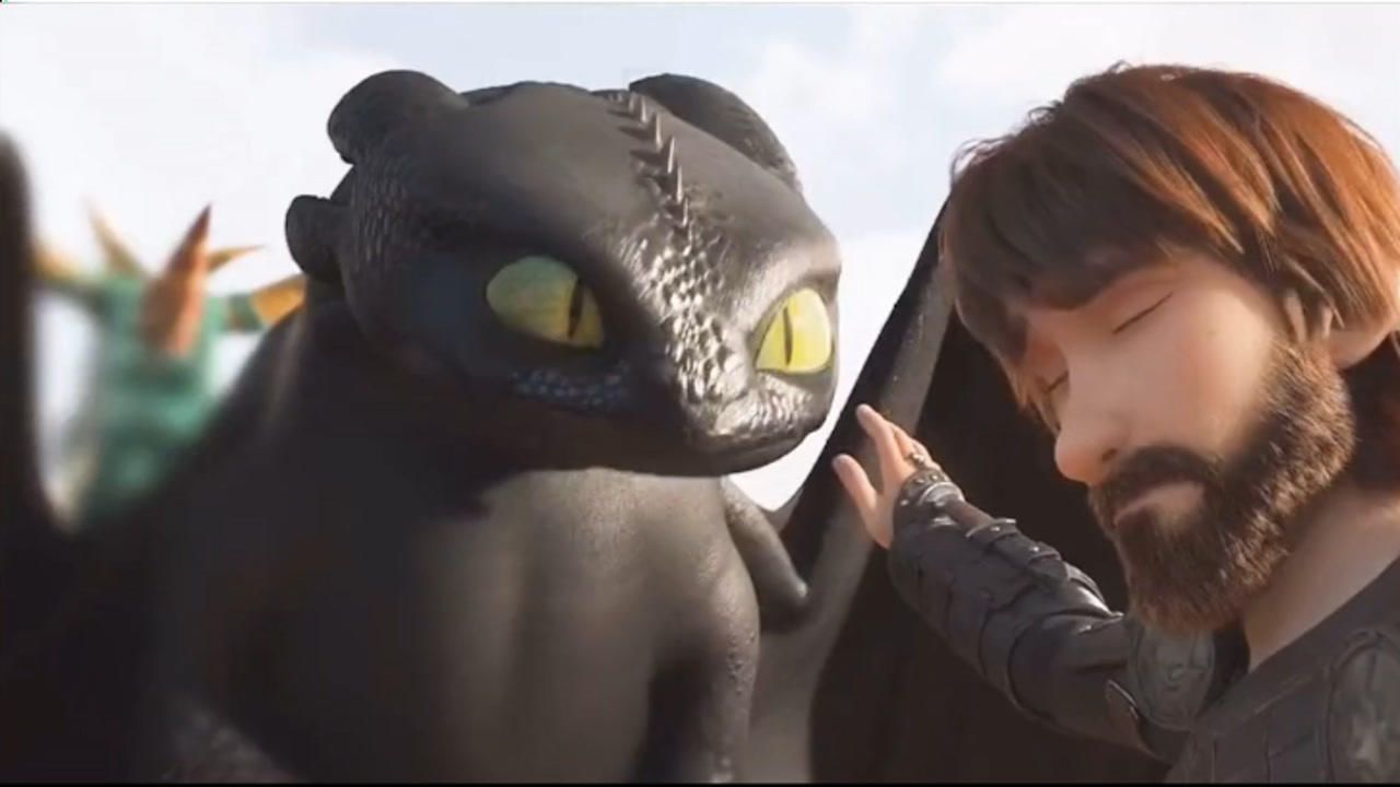 驯龙高手分别多年无牙仔再次见到小嗝嗝开心的像个孩子