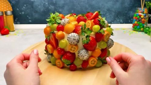 小山姆手工：DIY漂亮的水果起司蛋糕！
