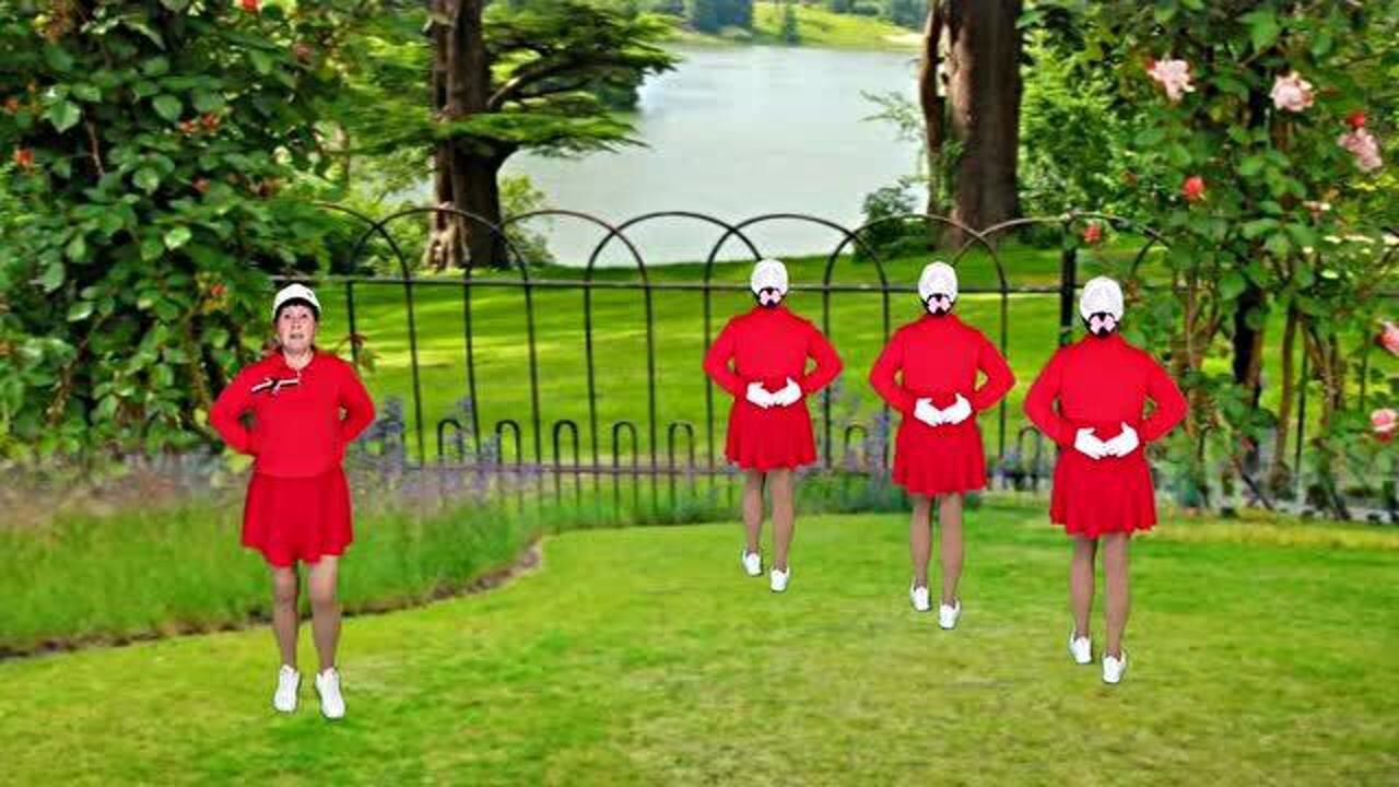 梦之队快乐之舞健身操第十八套自由运动 正背面学跳演示