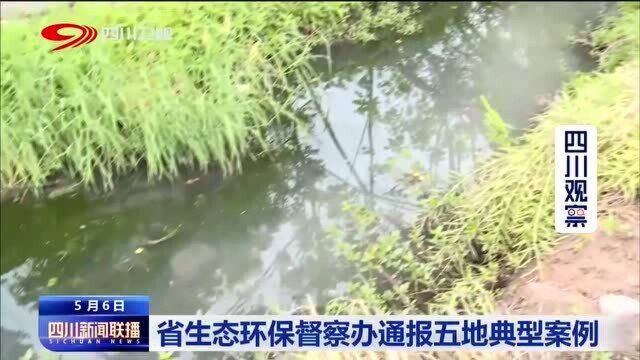 四川省生态环保督察办通报五地典型案例