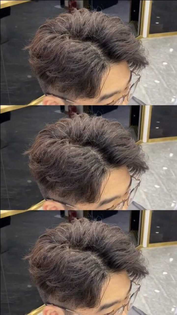 男士发型 三七分蝴蝶烫