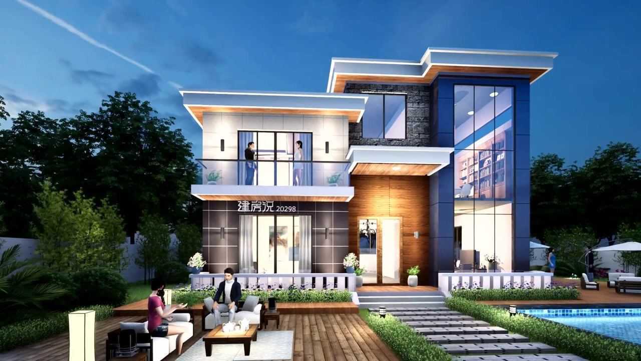 时尚现代双拼别墅,有兄弟姐妹的,燥起来!