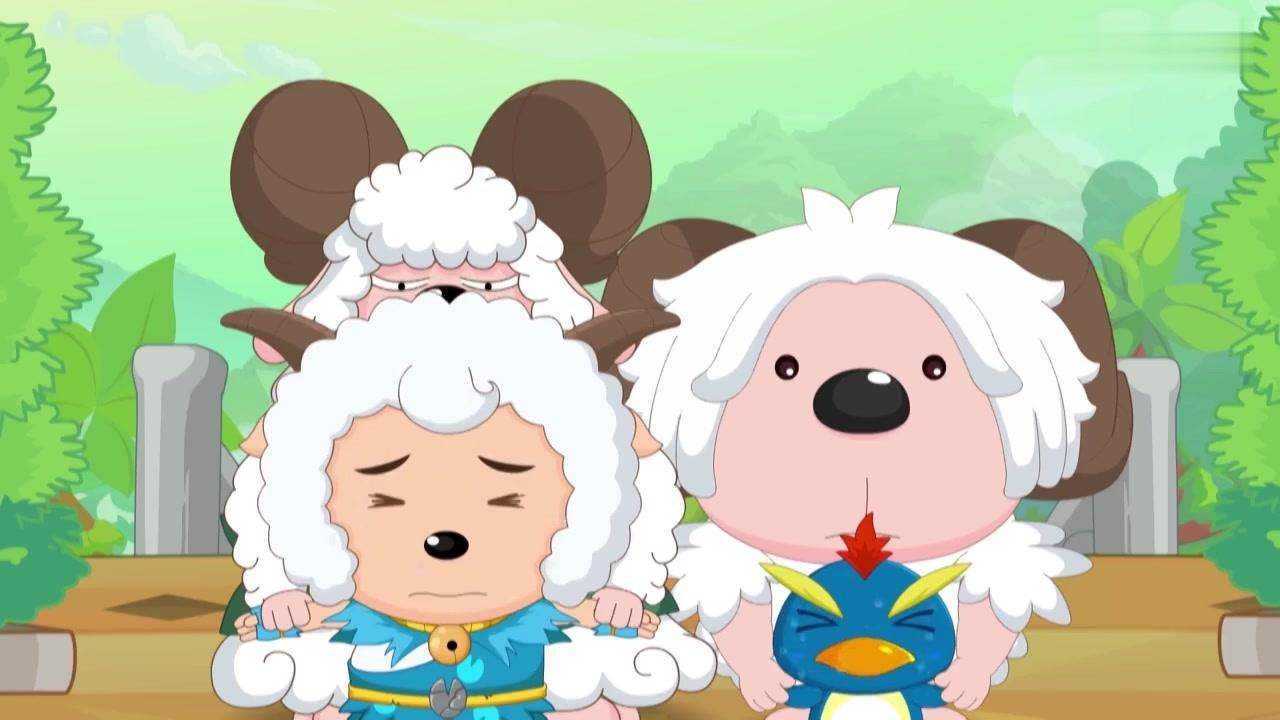 喜羊羊喜羊羊受到家法的惩罚竟是羽毛挠痒真是太有趣了