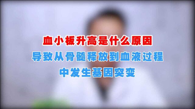 血小板升高是什么原因 导致从骨髓释放到血液过程中发生基因突变