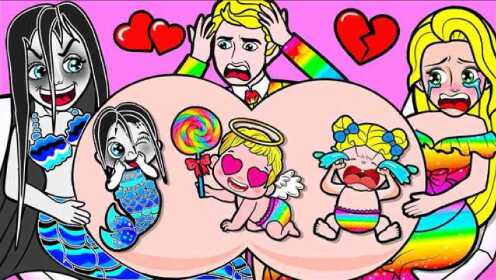 给刚出生的纸娃娃宝宝做婴儿车,非常可爱,手工diy