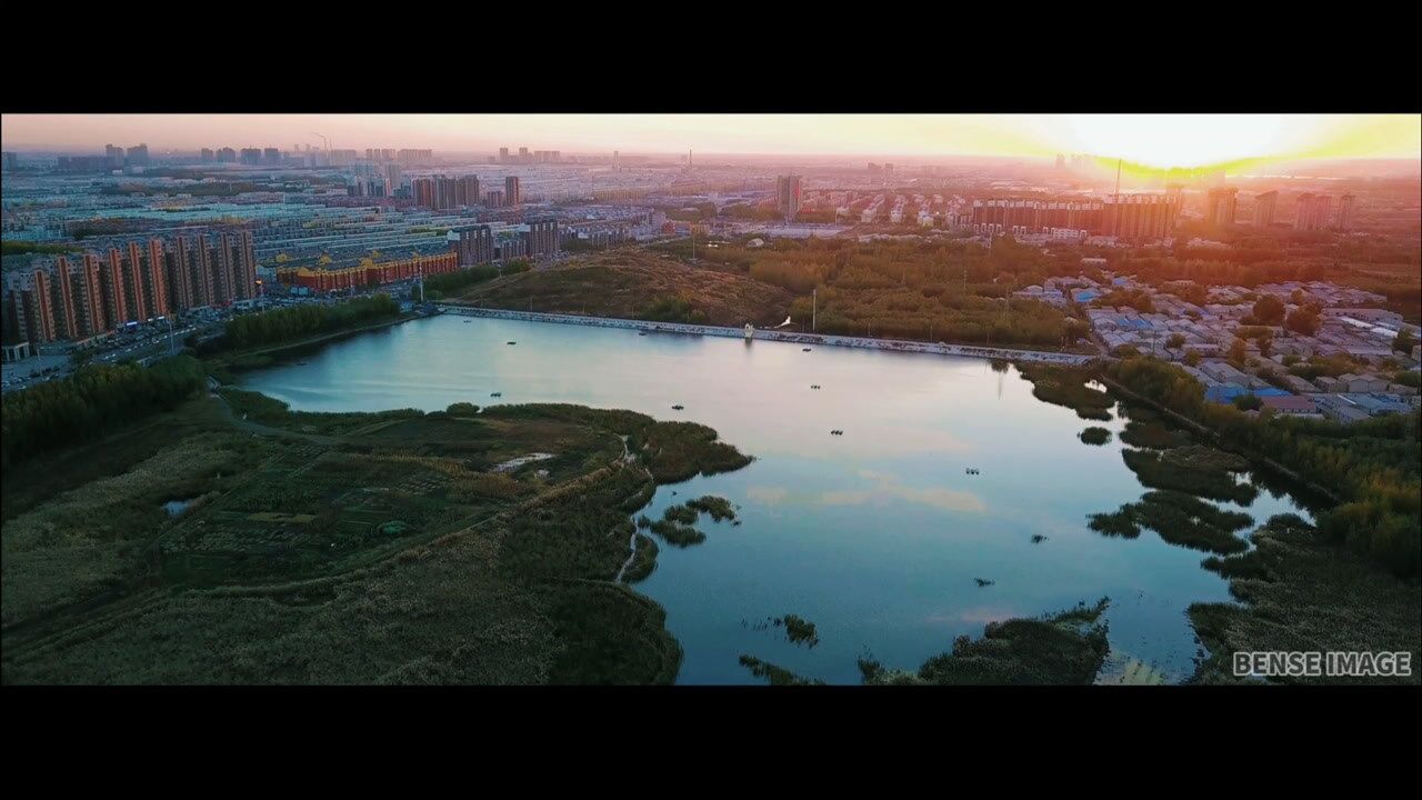 大疆无人机航拍吉林长春西部随拍同心湖