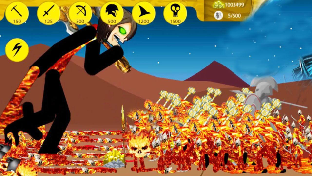 火柴人战争遗产敌军派出魔改版巨人摧毁掉我方雕像