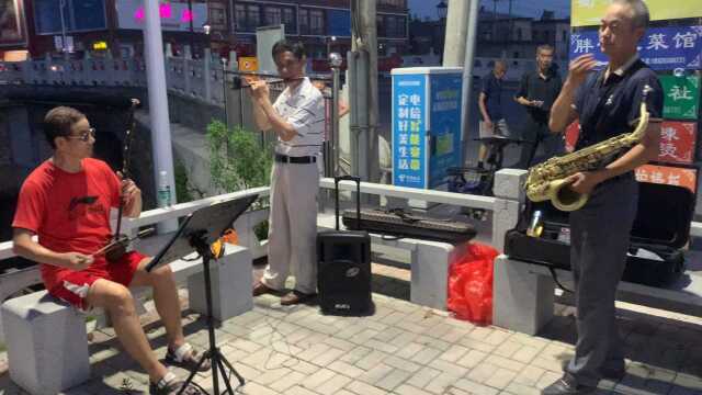 芜湖市江坝社区蓝天乐队器乐演奏文艺丰富白茆镇市民业余文艺生活.