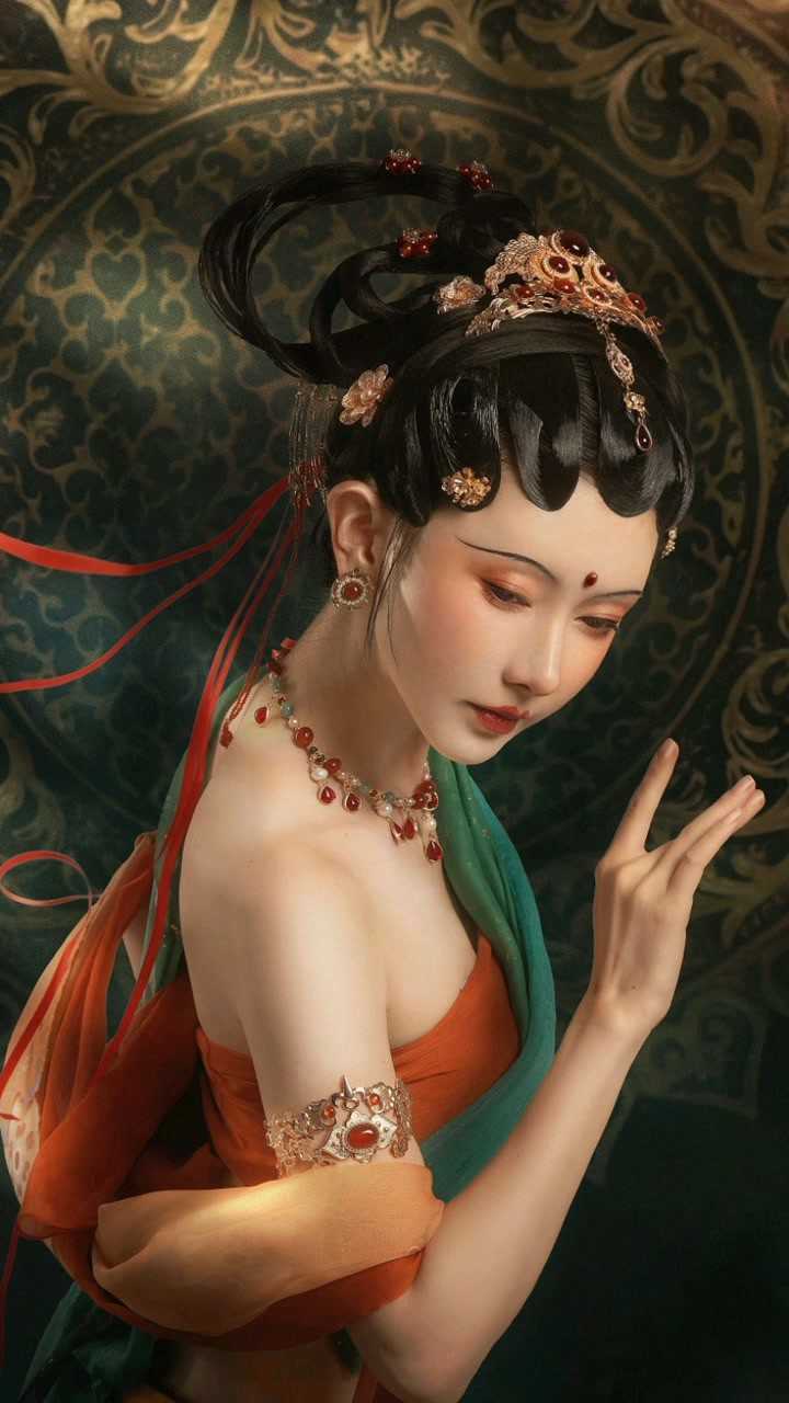 飞天仙女从敦煌壁画里走出来后