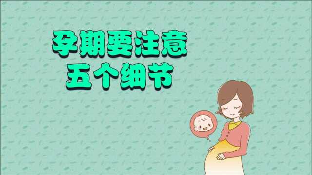 孕期的5大注意事项,备孕时就要了解,孕早期最关键