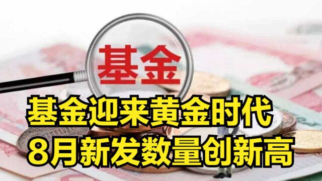 基金迎来黄金时代,8月新发基金数量创新高,混合型仍是主力军