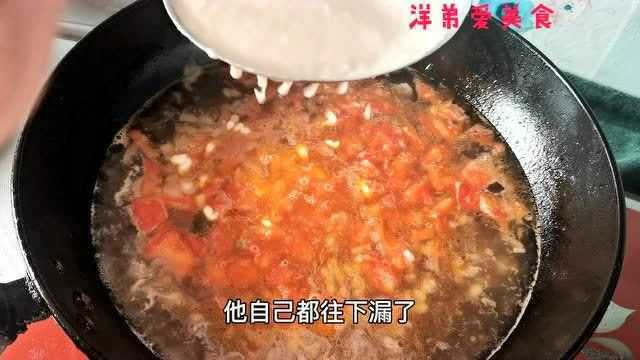 农村人最爱喝的疙瘩汤做法,颗粒均匀有嚼劲,连喝一星期不腻