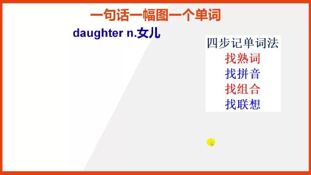 女儿的英语单词daughter怎么背