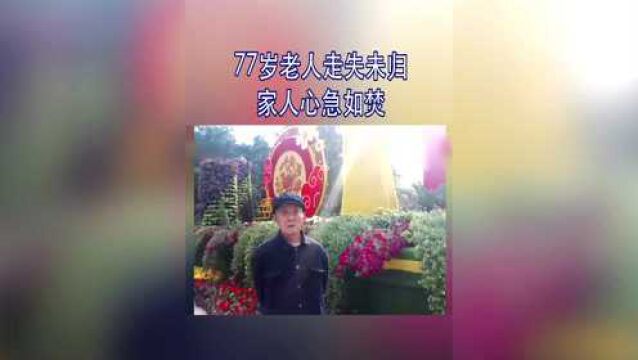 77岁老人走失未归 家人心急如焚