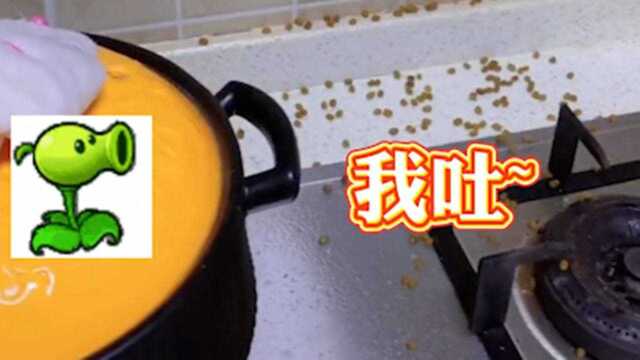 女子用砂锅煮绿豆粥,没想到砂锅自动“吐”壳,网友:是口好锅!