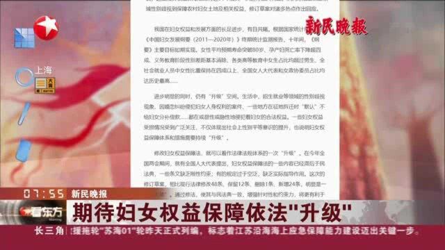 新民晚报:期待妇女权益保障依法“升级”