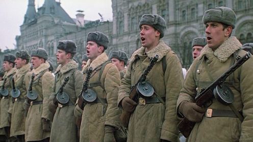 苏联卫国战争真实影像，世界屏住了呼吸，德军会攻陷莫斯科吗？