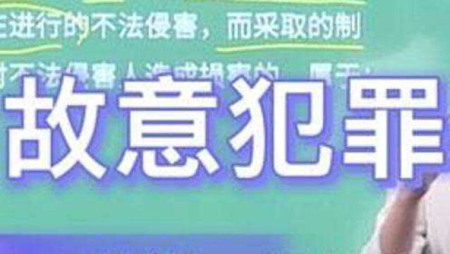 「每日刷题」故意犯罪