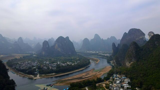 依山傍水,风景荟萃,漓江沿岸最美丽的古镇,广西兴坪古镇