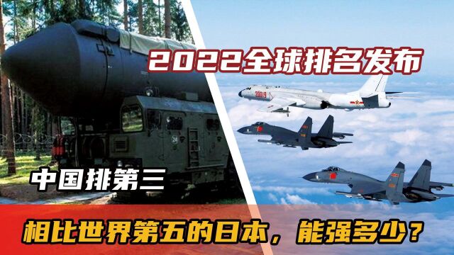 2022全球排名发布,中国排第三,相比世界第五的日本,能强多少?