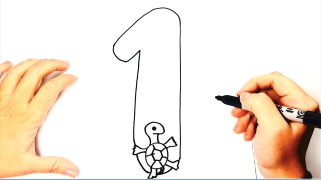和一起学画画,今天我们来画数字1!_腾讯视频
