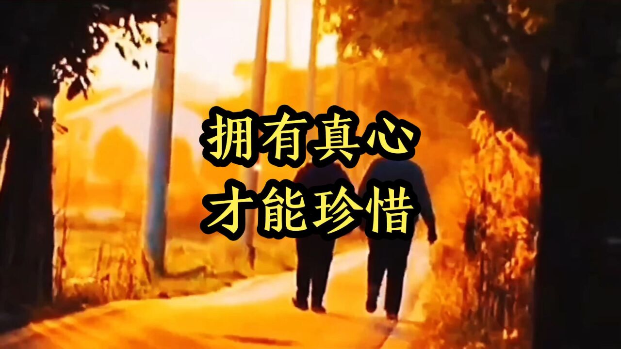 拥有真心才能珍惜!