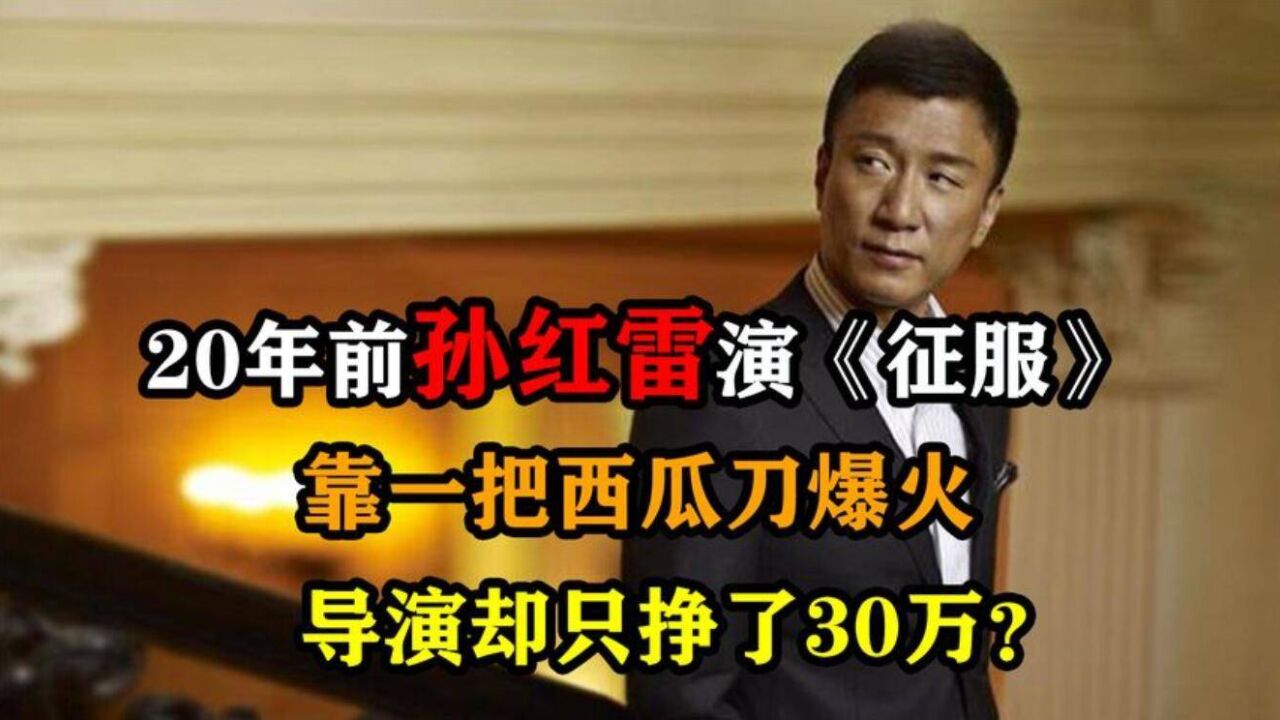 20年前孙红雷演《征服》,靠一把西瓜刀爆火,导演却只挣了30万?