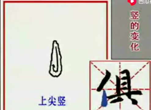 楷书基本笔画书写示范【上 下】