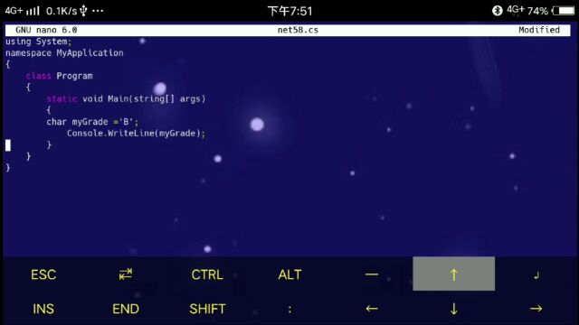 c sharp,char datatype字符类型的变量声明,输出英文大写字母B