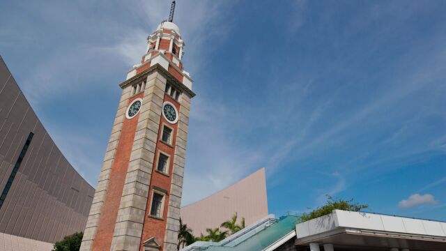 香港风景钟楼实景拍摄