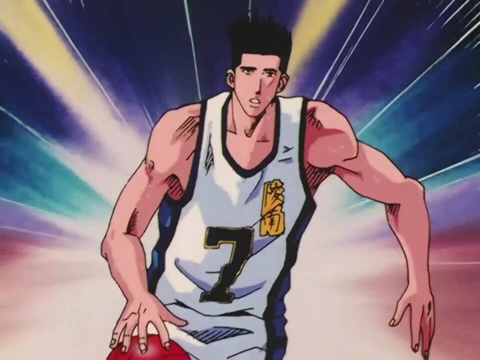 仙道面对樱木流川枫的防守 假动作转身扣篮得分