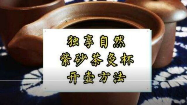 独享自然,紫砂茶灸杯开壶方法