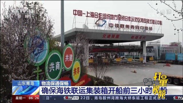 “五定”运营!青岛:确保海铁联运集装箱开船前三小时装船