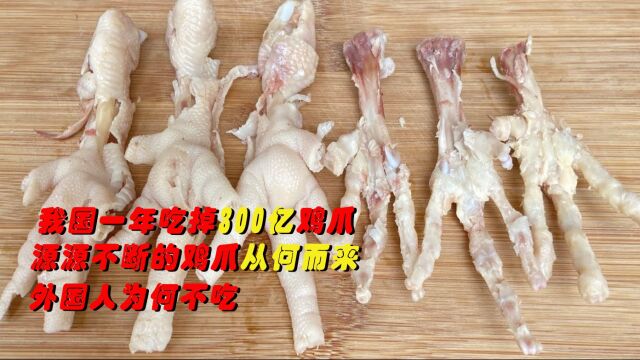 我国一年吃掉300亿鸡爪,源源不断的鸡爪从何而来?外国人为何不吃