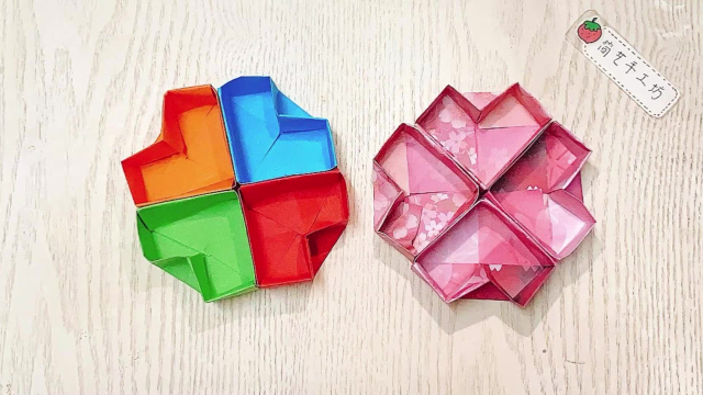 最容易的折纸糖果盒子图片