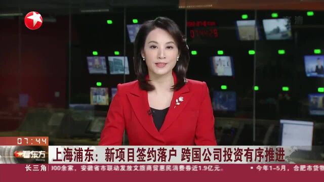 上海浦东:新项目签约落户 跨国公司投资有序推进