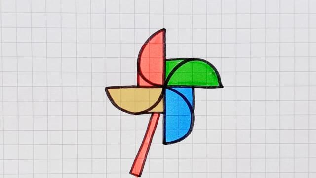 风车简笔画 腾讯网