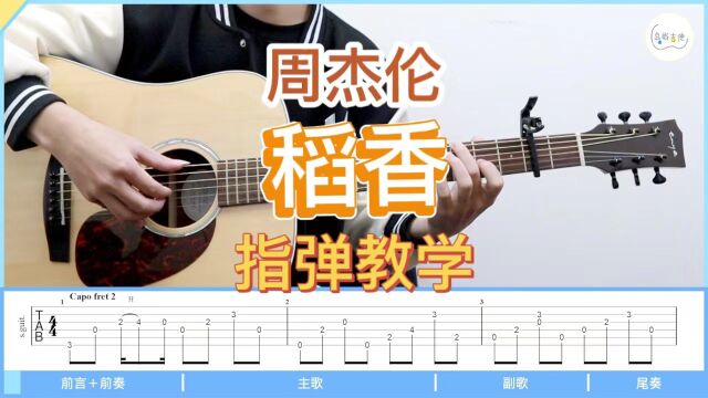 稻香 周杰伦 吉他指弹教学