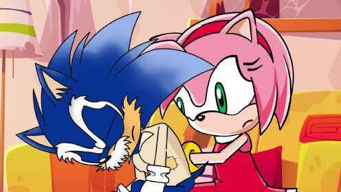 索尼克动画:励志故事,病重的索尼克爷爷,努力挣钱成功开店的艾米