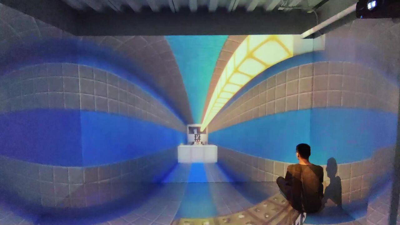 LED专用裸眼3d软件测试全景视频效果,CAVE沉浸式空间测试全景视频,四折幕五折幕测试全景视频效果,元宇宙空间游戏效果_腾讯视频
