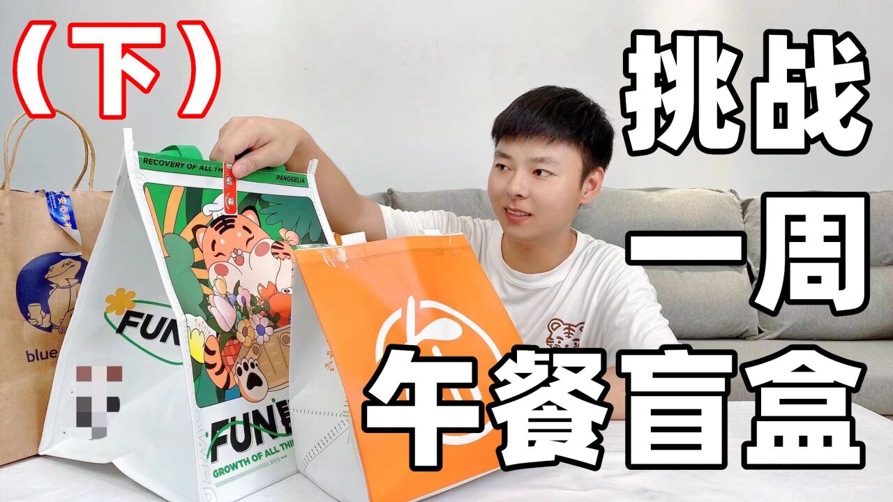 一周午餐盲盒挑战!每天午餐都是开盲盒,这次能吃到什么?(下)_腾讯视频